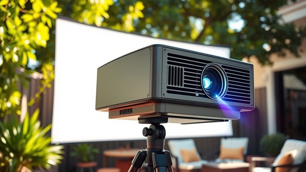 bright clear outdoor projector