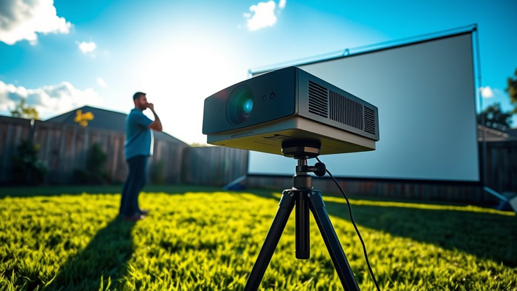 bright portable outdoor projector