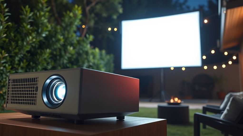 brightness needs for outdoor projection