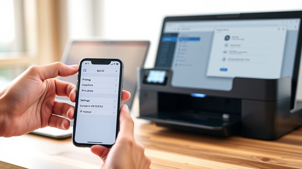 check printer connection ip