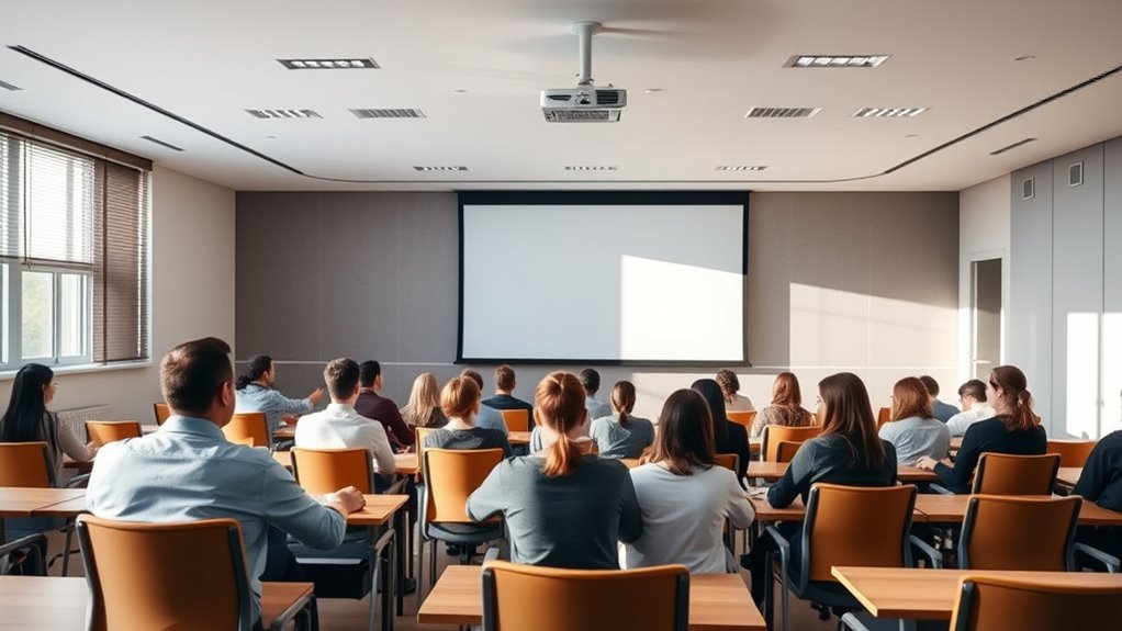 choosing optimal classroom projector screens