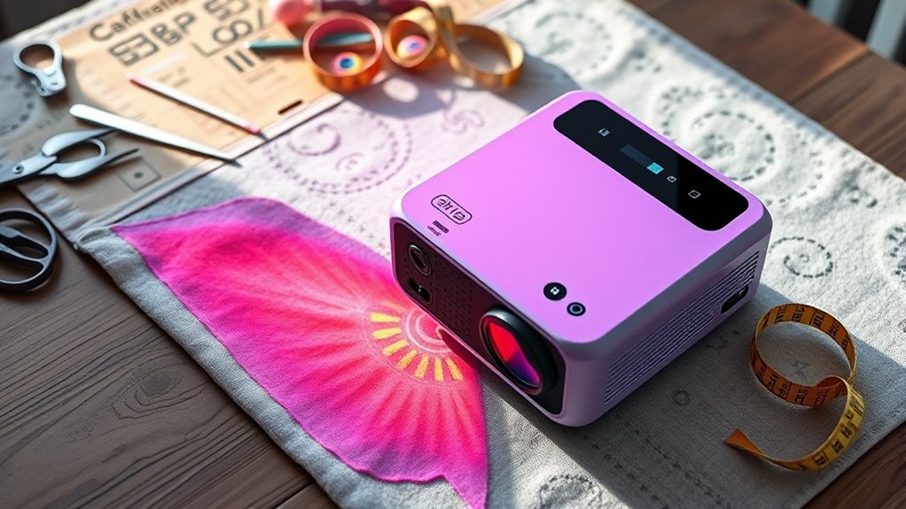 clear portable sewing projection