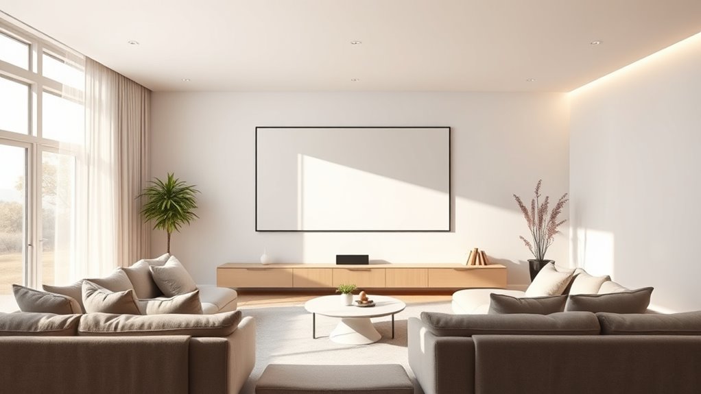 ideal room projection sizes