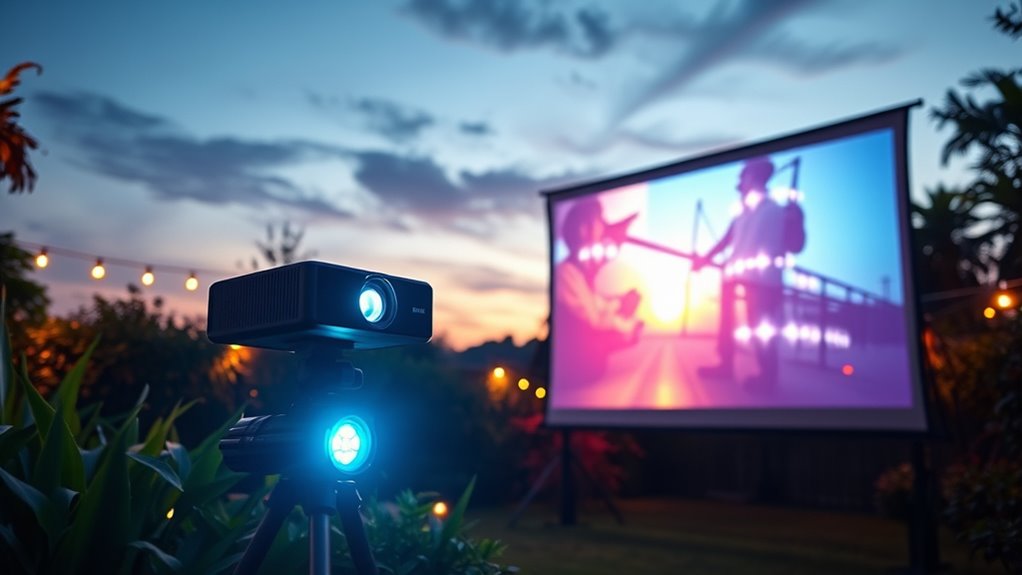 key outdoor projector features