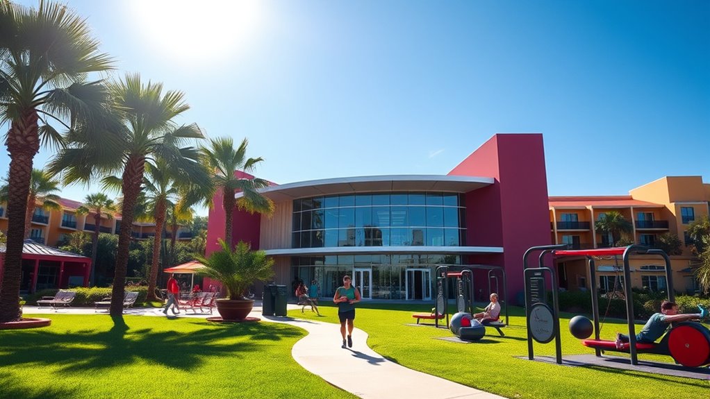 nearby gyms and outdoor workouts