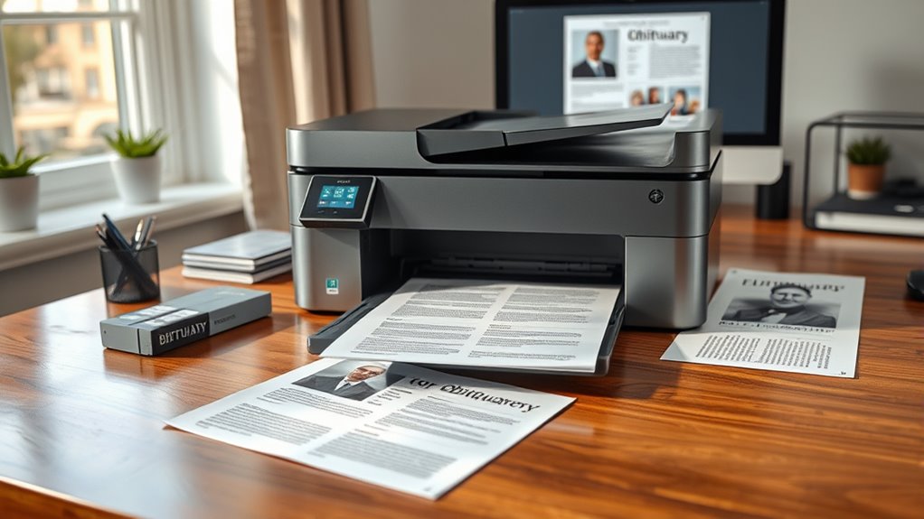 obituary printing considerations