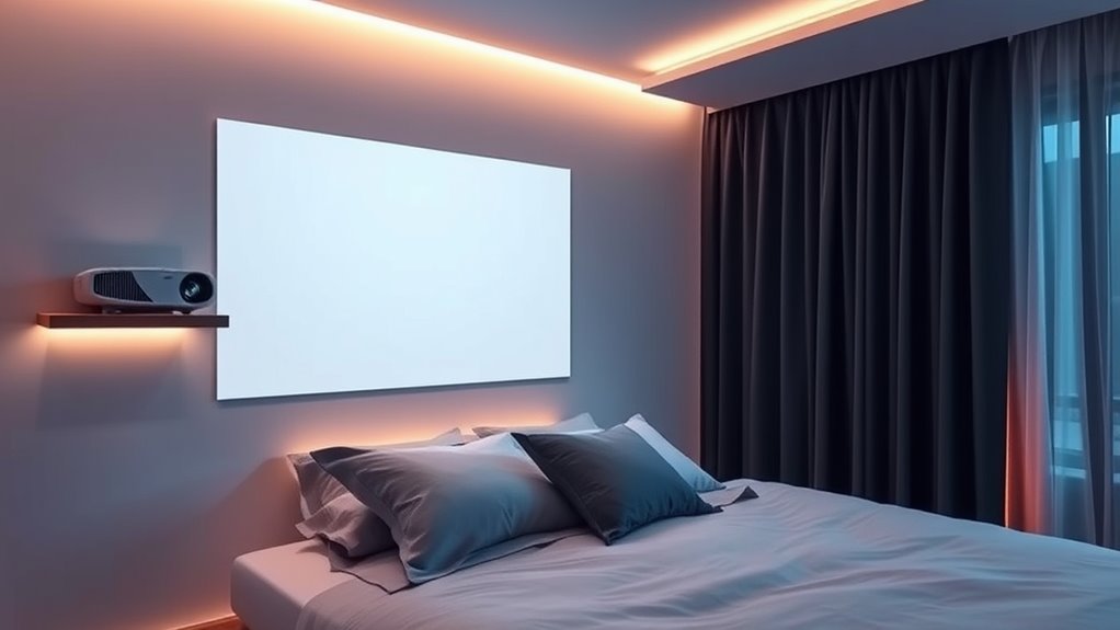 optimal bedroom projector setup