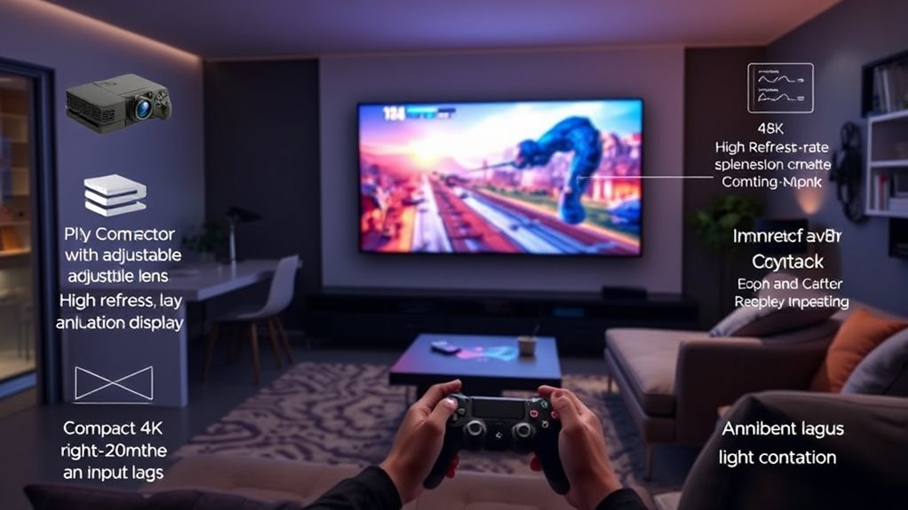 optimal gaming projector features