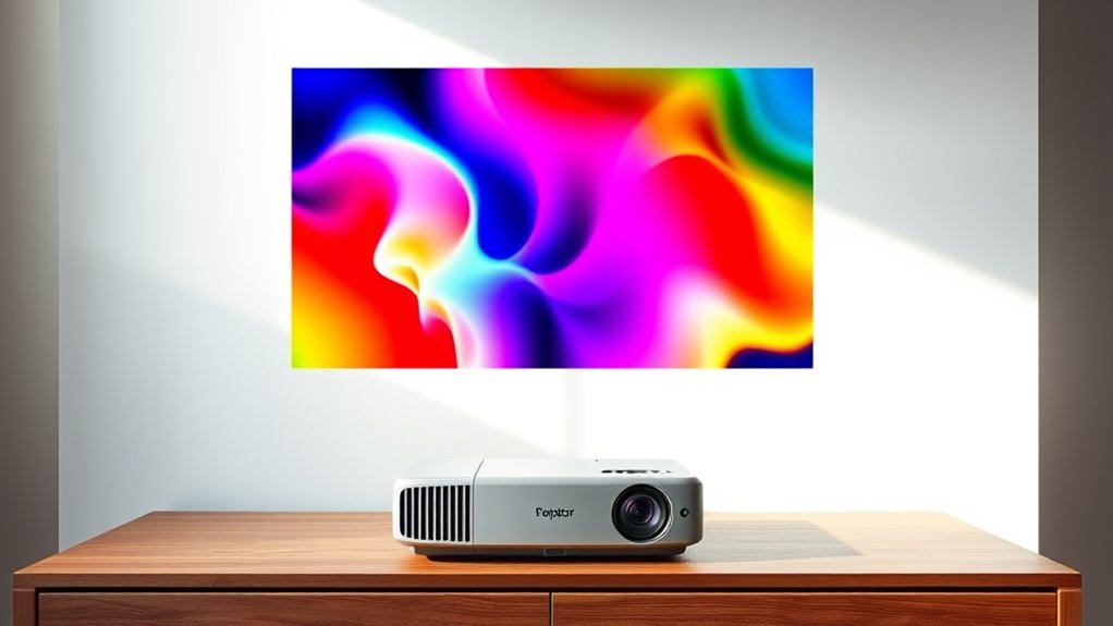 optimal projector brightness contrast