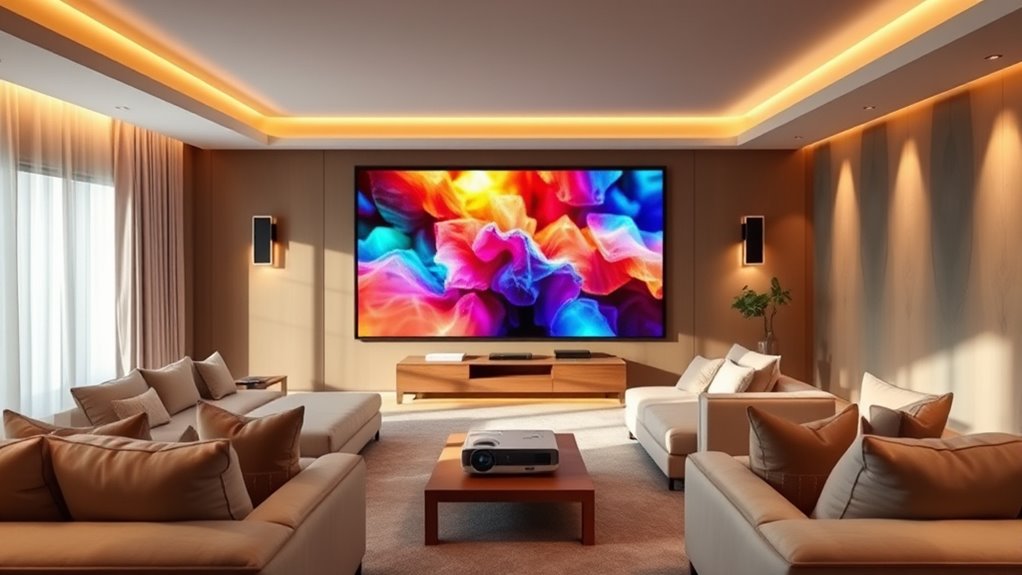 optimal projector viewing distances