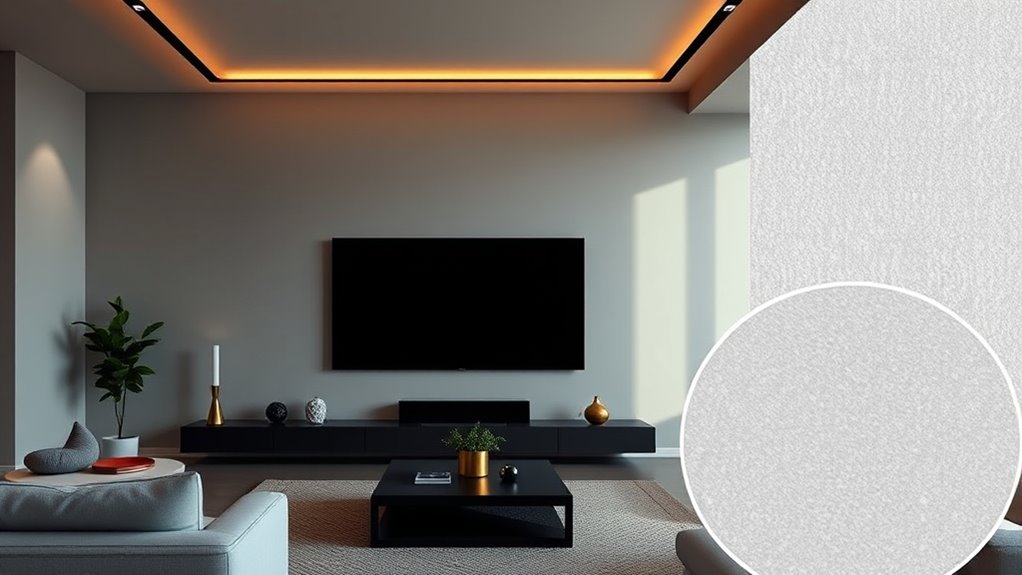 optimal projector wall finish