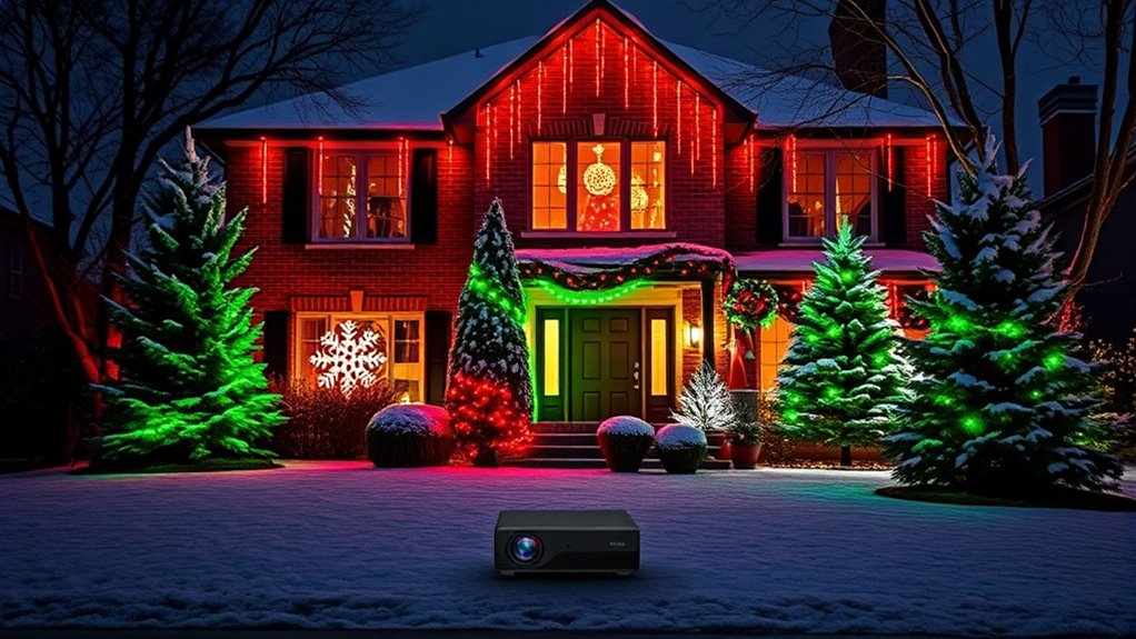 outdoor projector light features
