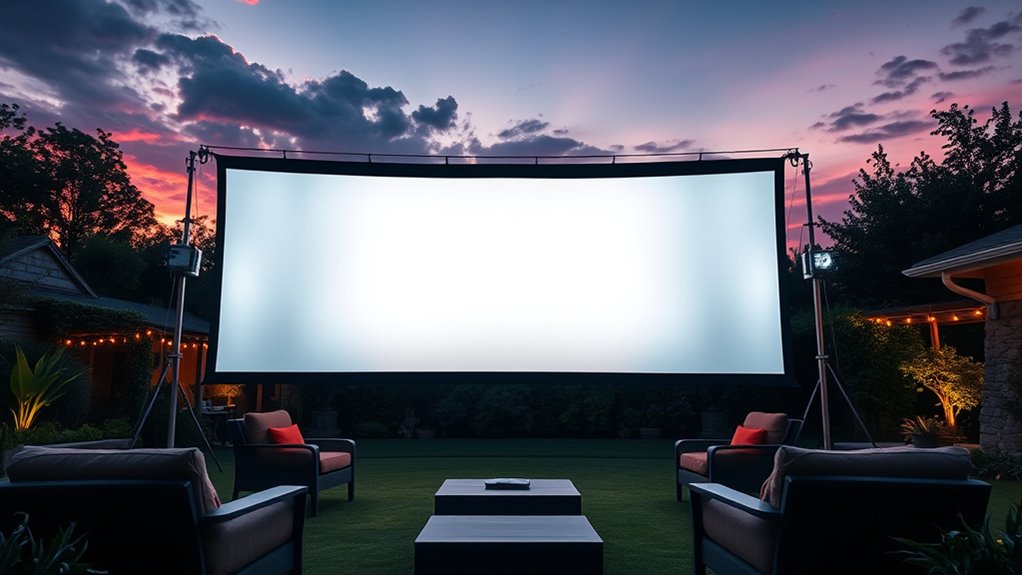 outdoor projector screen considerations