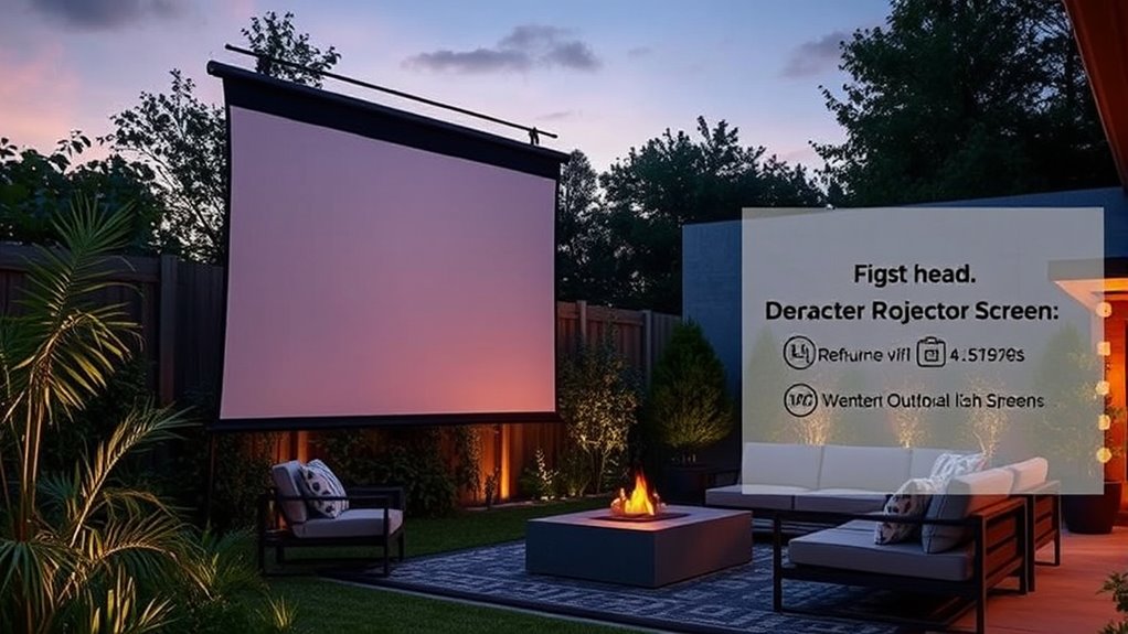 outdoor projector screen considerations