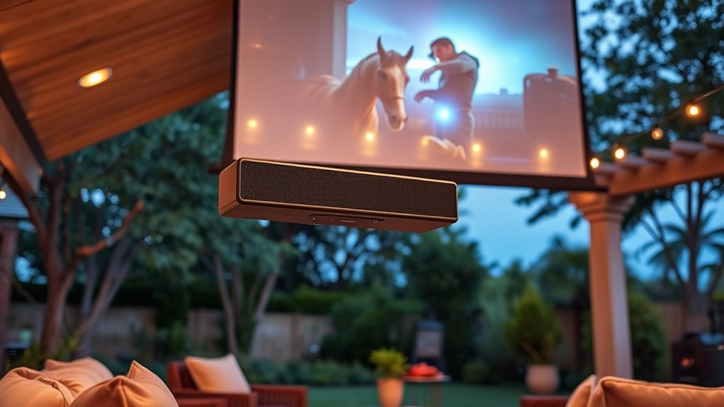 outdoor projector sound considerations