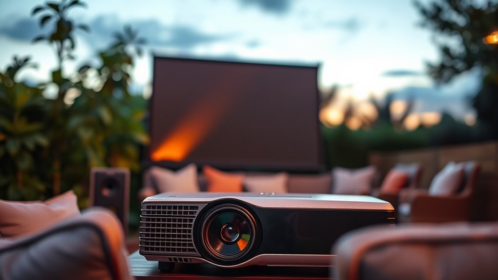 outdoor projector sound considerations