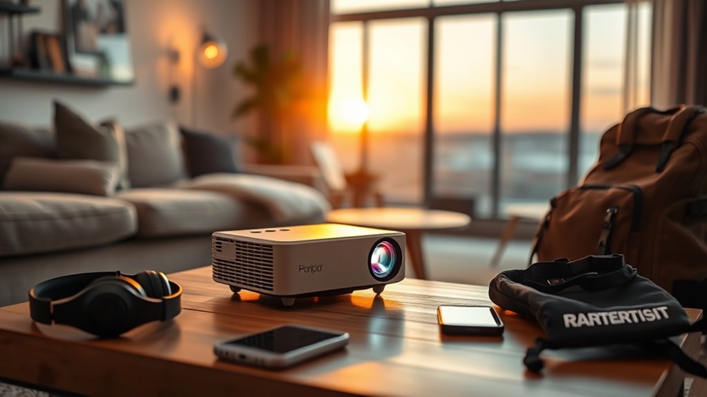 portable battery powered projectors