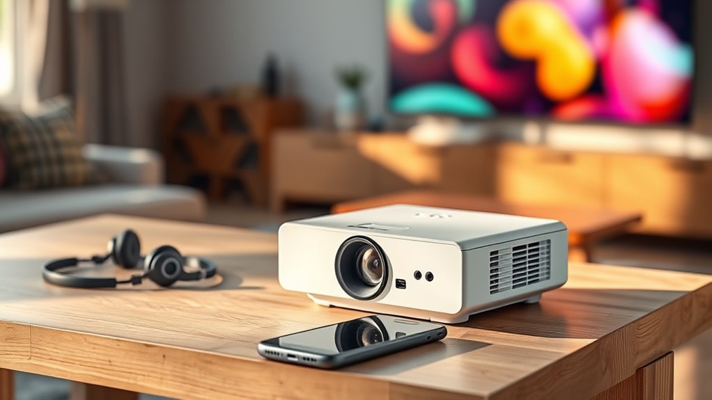 portable high quality projection features