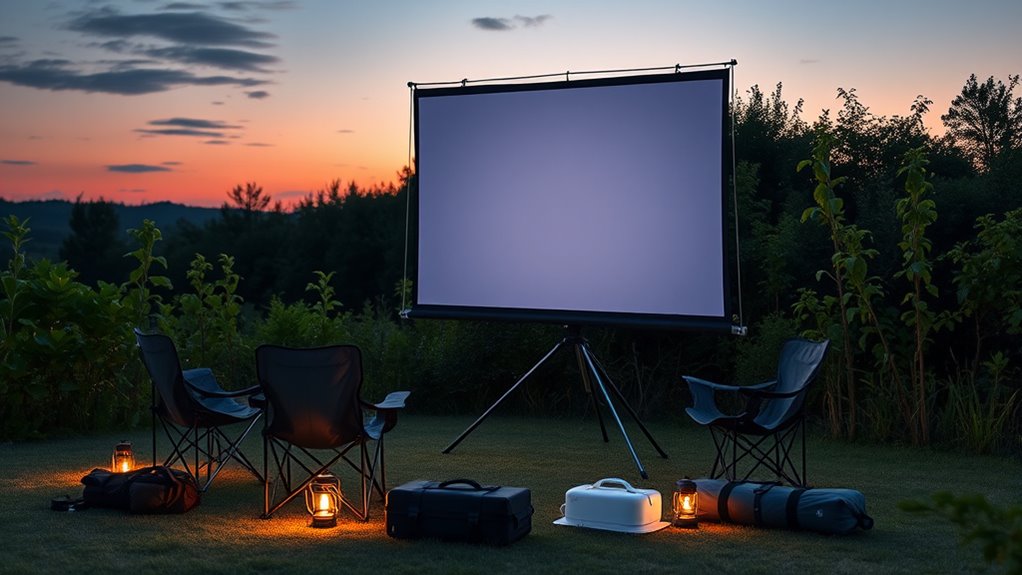 portable projection screens list