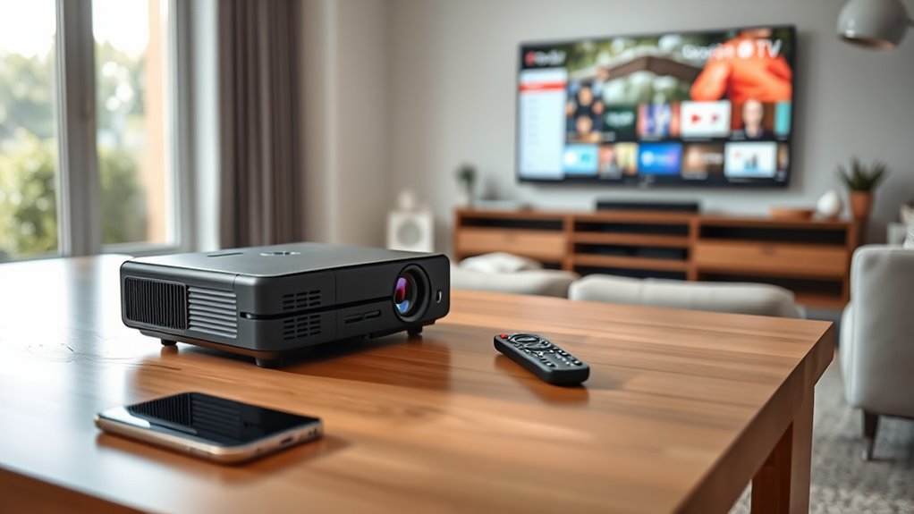 portable user friendly streaming projector