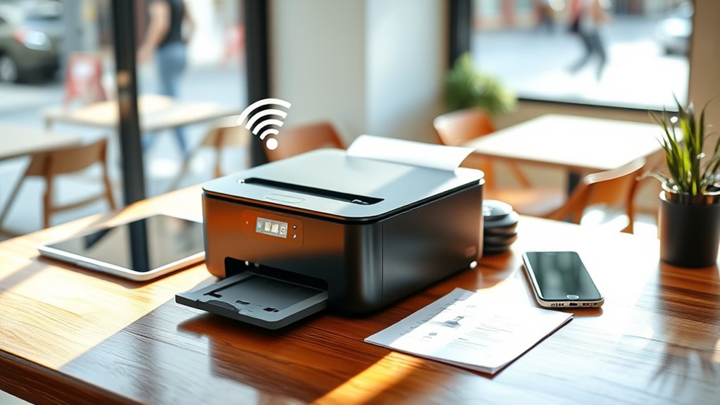 portable wireless efficient printing