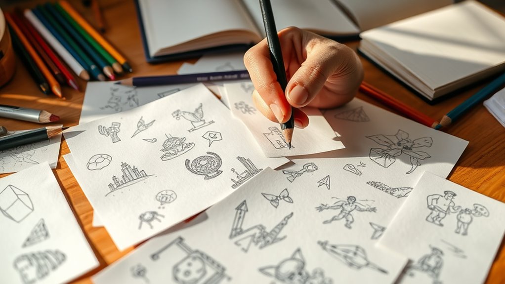 quick thumbnail concept exploration