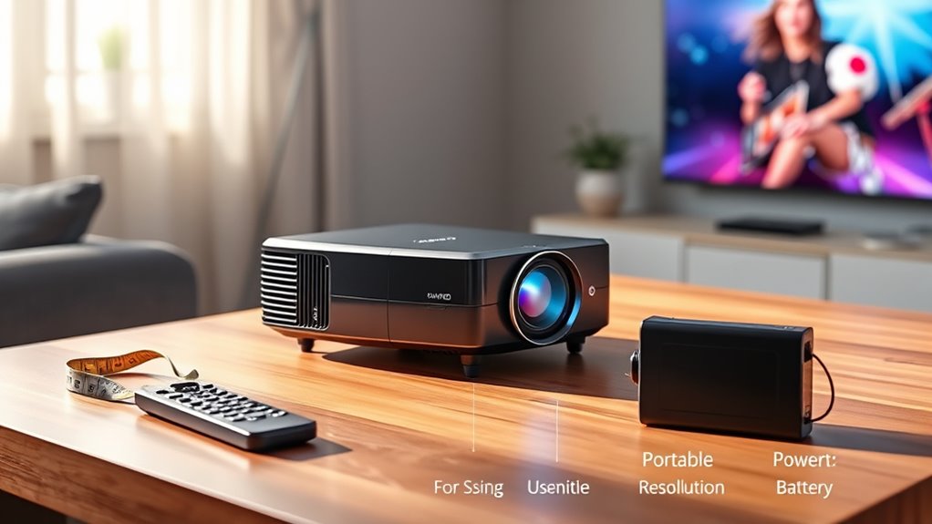 resolution brightness connectivity portability