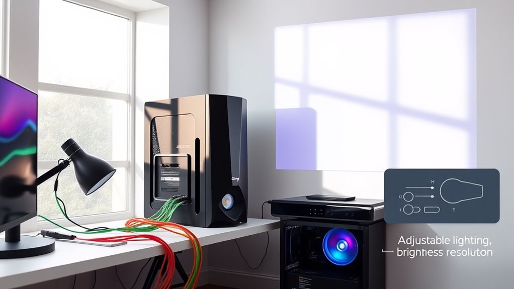 resolution connectivity brightness portability