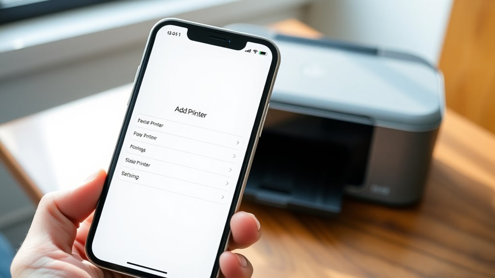 select and connect printer