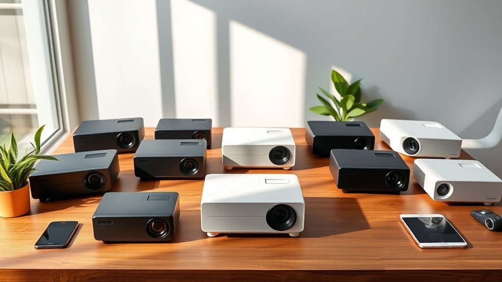 slim stylish space saving projectors
