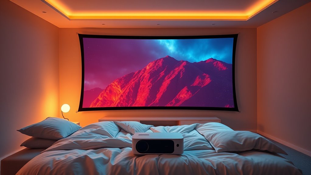 top bedroom projector screens