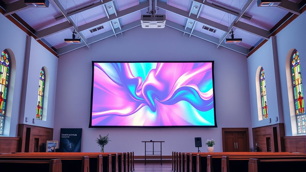 top church projector screens