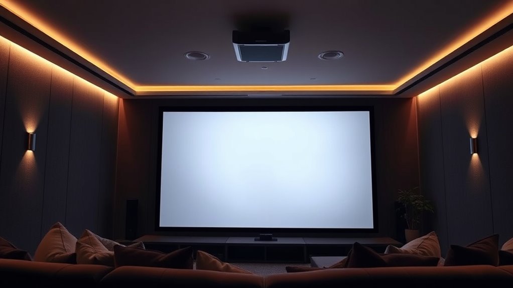 top dark room projector screens