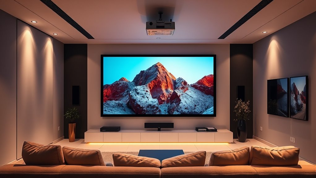 top electric projector screens
