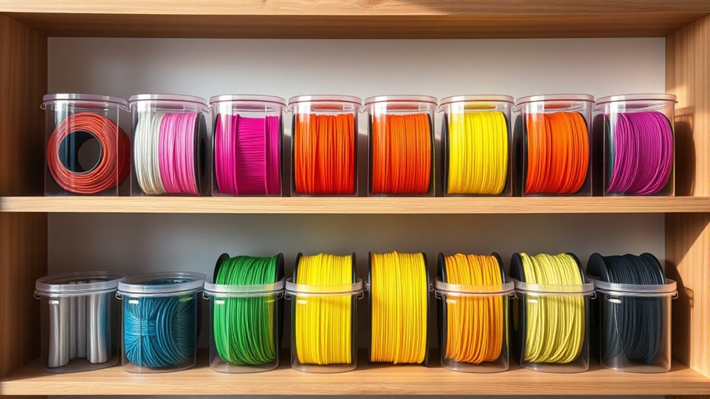 top filament storage containers