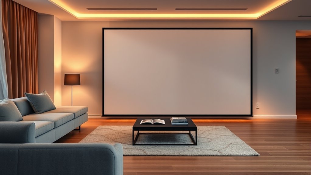 top floor projector screens