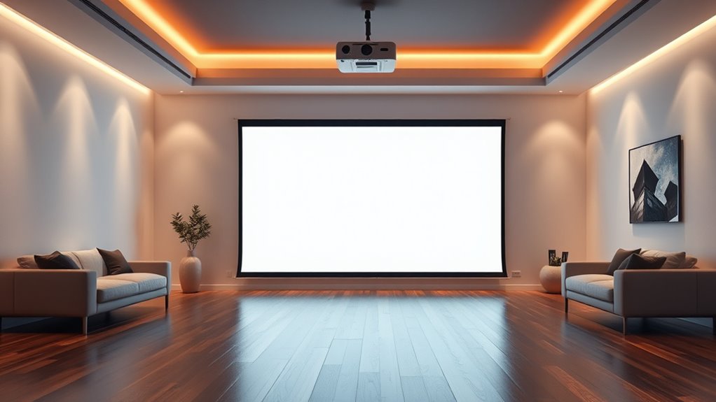top floor projector screens