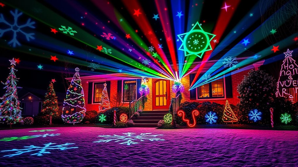 top led holiday light projectors