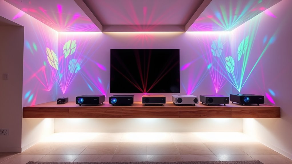 top led laser projectors