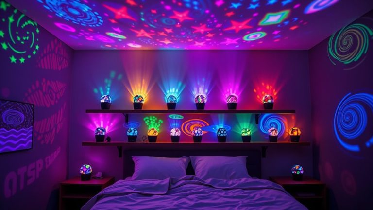 top led night light projectors