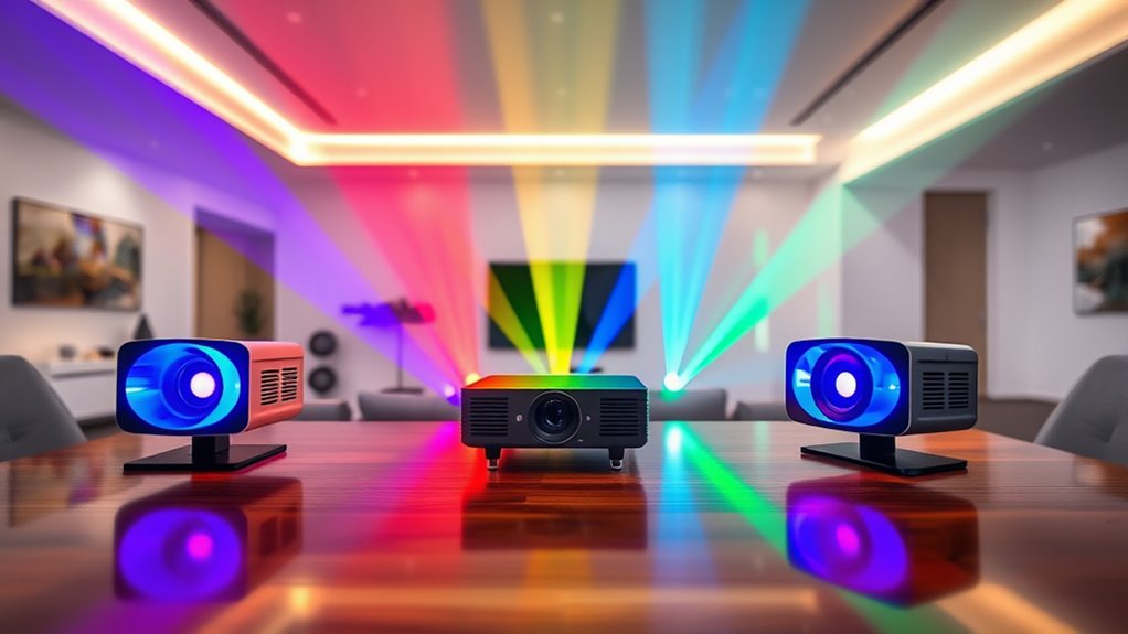 top led projector lights