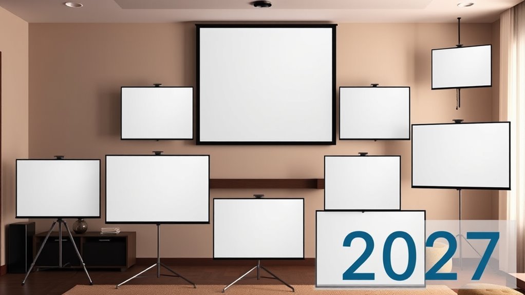 top manual projector screens