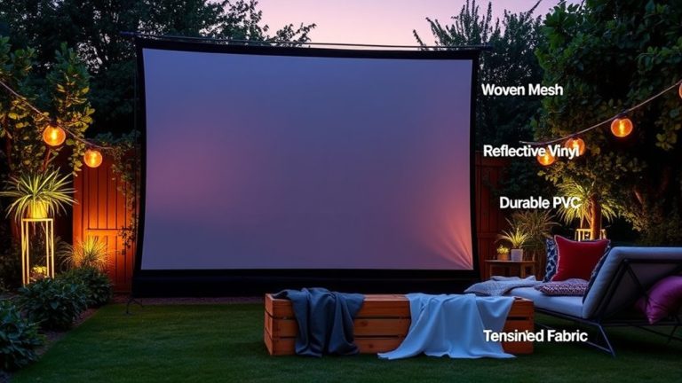 top outdoor projector screen materials