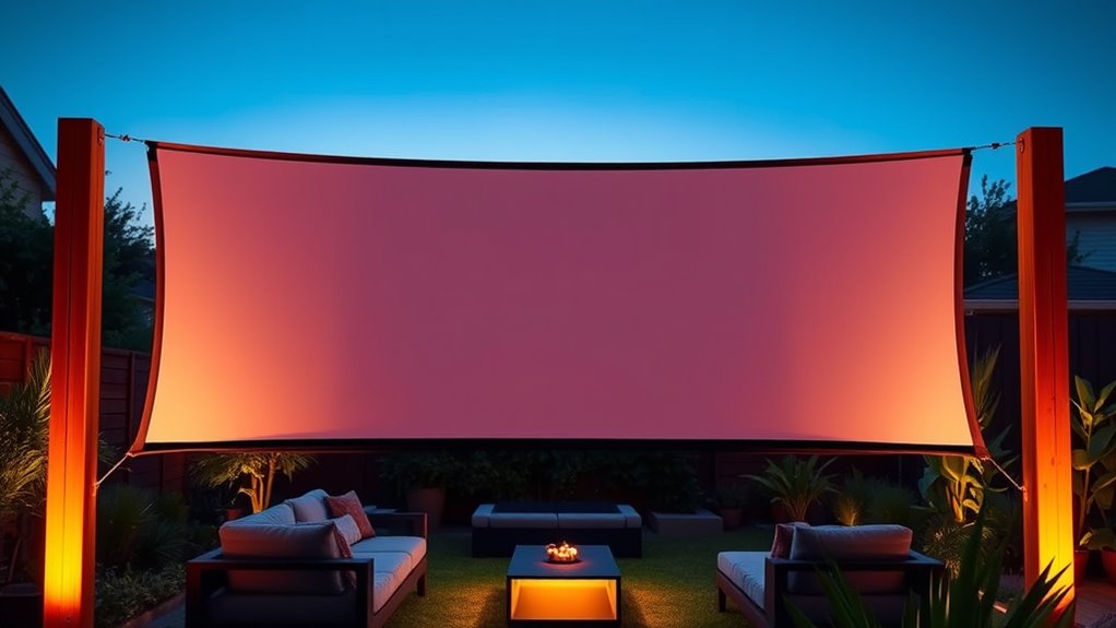 top outdoor projector screen materials