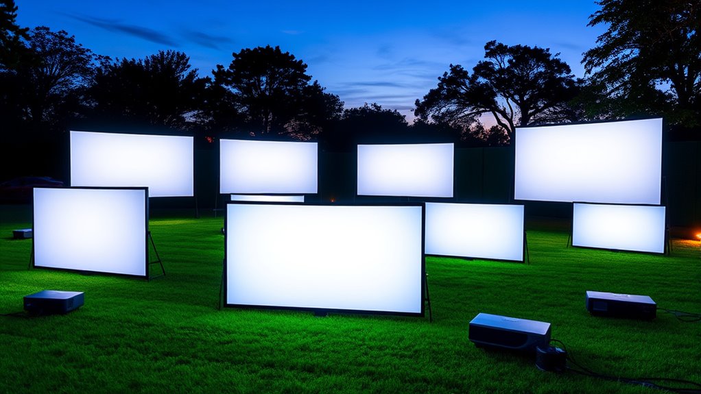 top outdoor projector screens