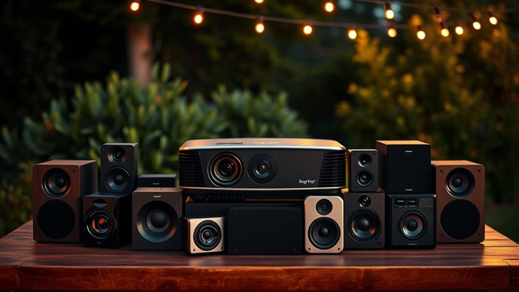 top outdoor projector speakers