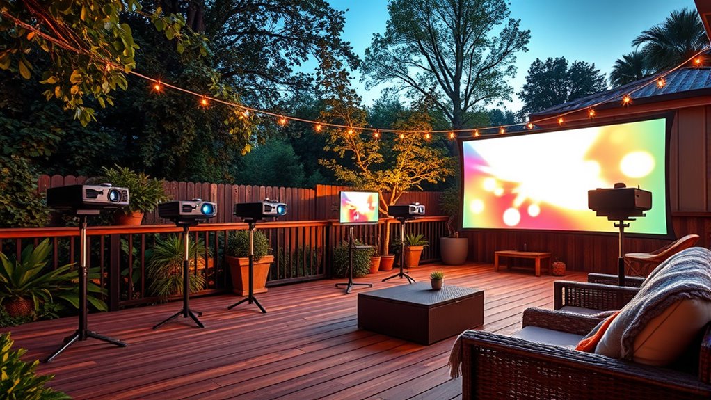 top outdoor projector stands