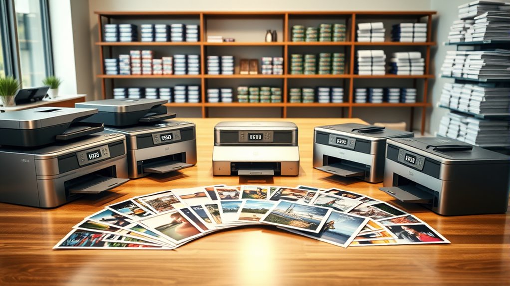 top photo and paper printers