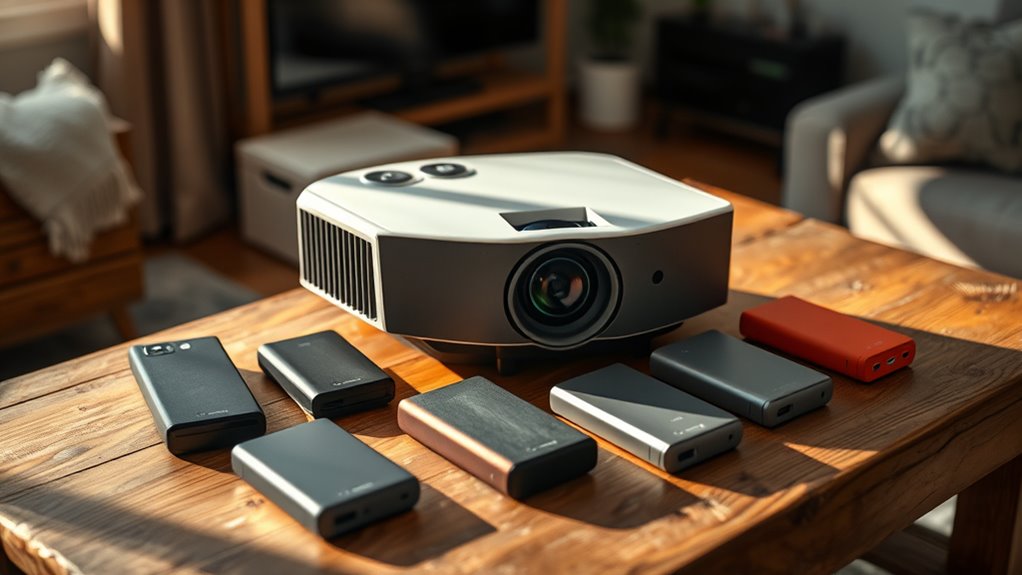 top portable projector batteries