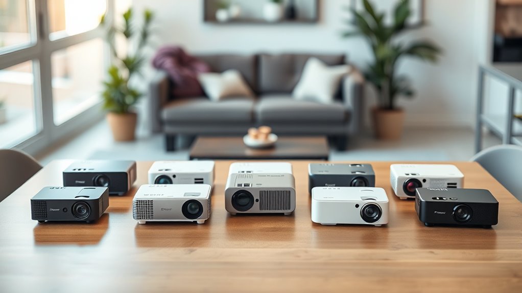 top portable short throw projectors